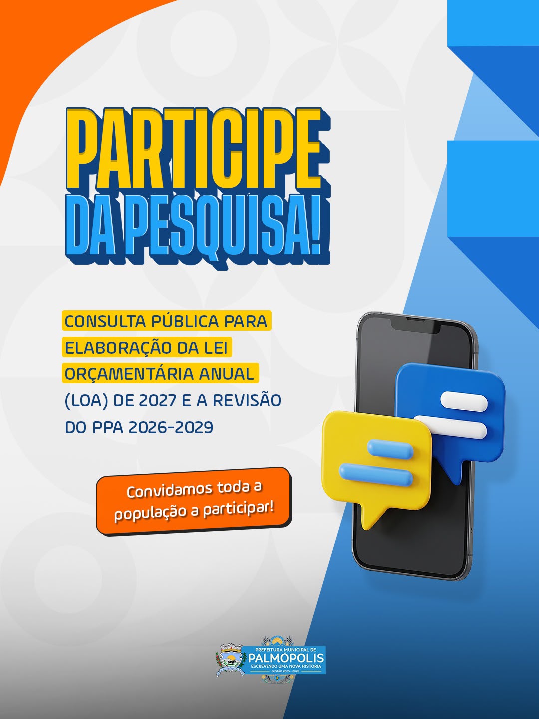 CONSULTA PÚBLICA PARA ELABORAÇÃO DA LEI ORÇAMENTÁRIA ANUAL(LOA) DE 2027