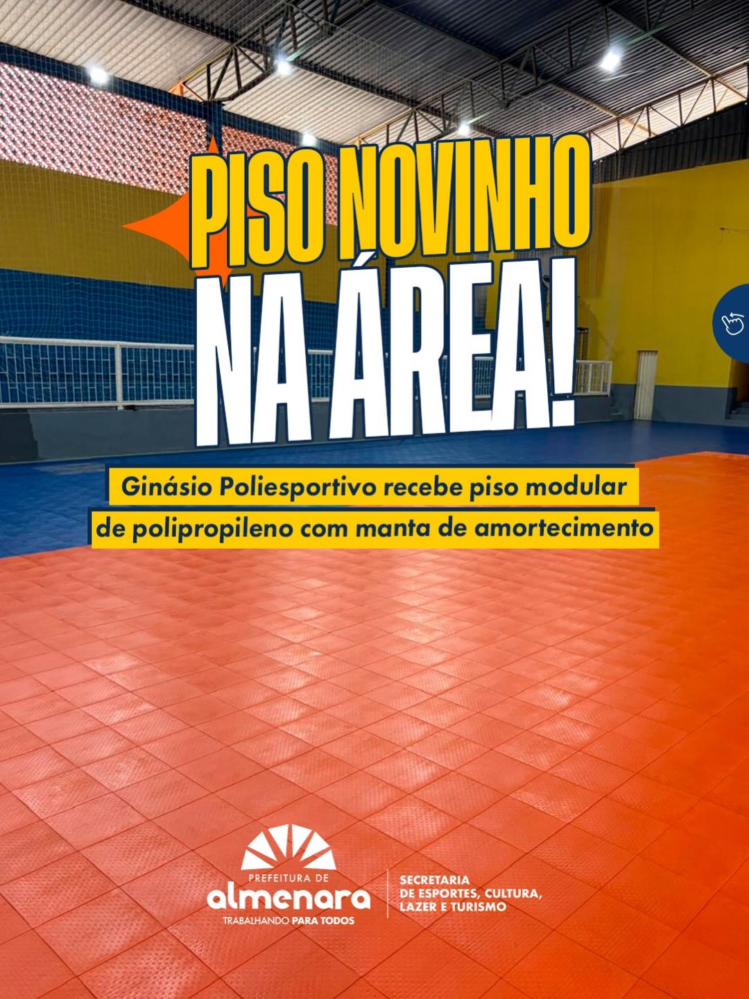 Ginásio Poliesportivo de Almenara recebe novo piso modular e oferece mais qualidade para a prática esportiva