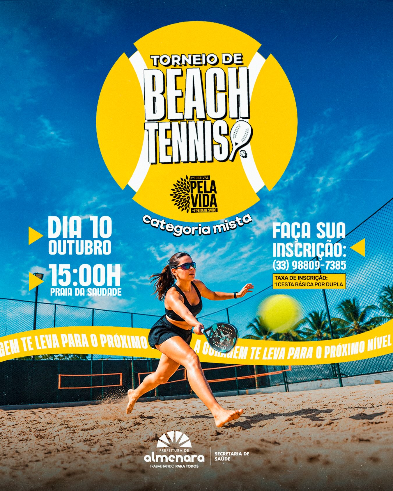 Imagem da notícia: Almenara recebe Torneio de Beach Tennis na Praia da Saudade