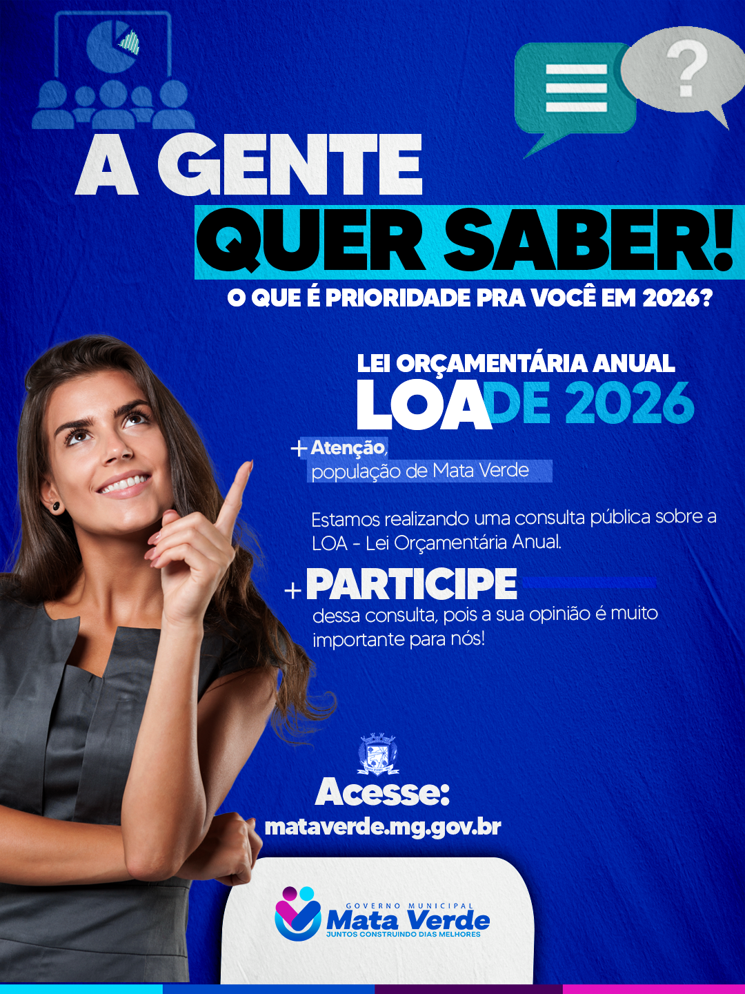 Imagem Notica: Prefeitura de Mata Verde abre Consulta Pública para definição das prioridades da LOA 2026