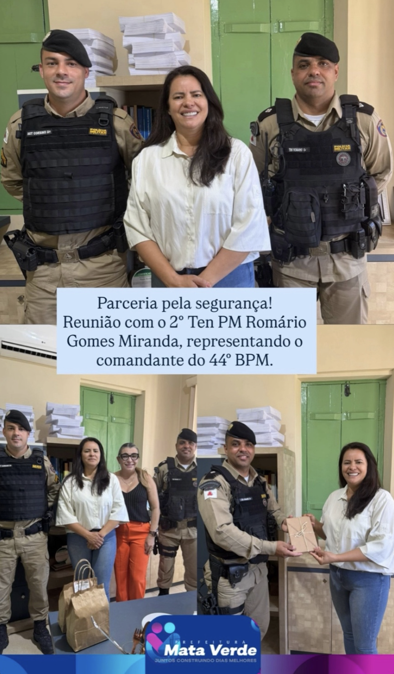 Imagem Noticia: Prefeitura de Mata Verde fortalece parceria com a Polícia Militar para mais segurança