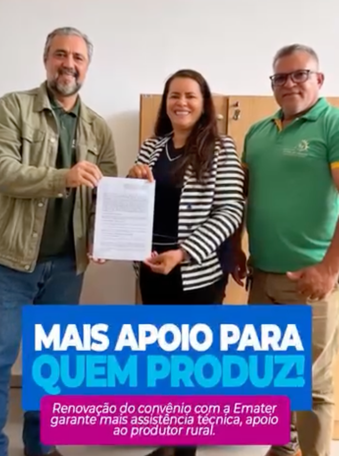 Prefeitura de Mata Verde renova convênio com a EMATER e fortalece apoio ao produtor rural