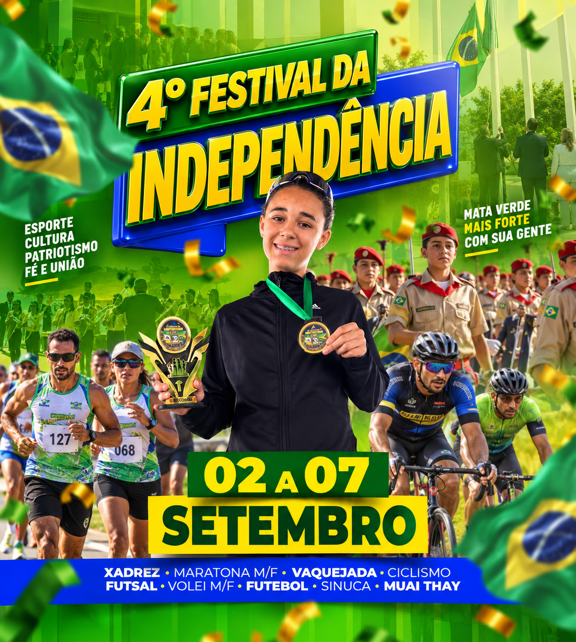 Imagem da notícia: 4º Festival da Independência reúne esporte, patriotismo e comunidade em uma grande celebração em Mata Verde