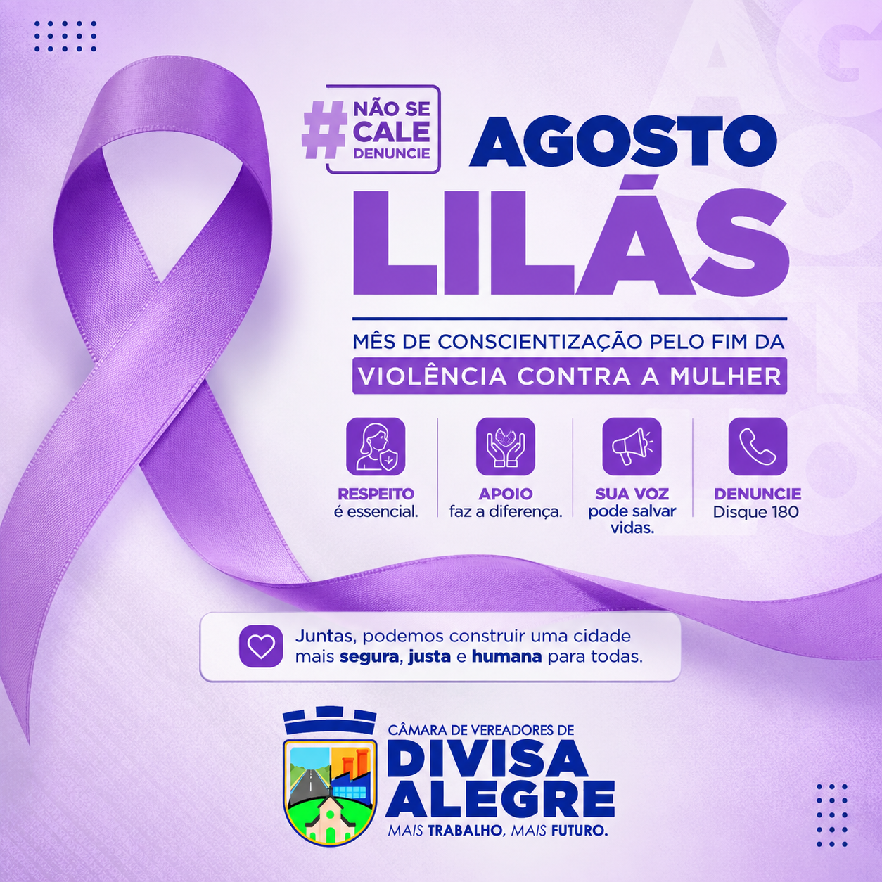 Agosto Lilás | Mês de Conscientização pelo Fim da Violência contra a Mulher