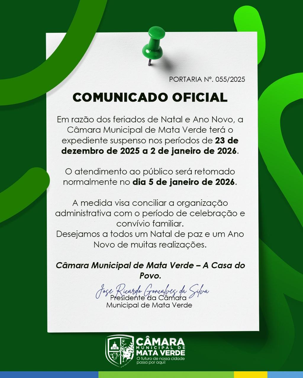 Imagem Notica: RECESSO NATAL E ANO NOVO