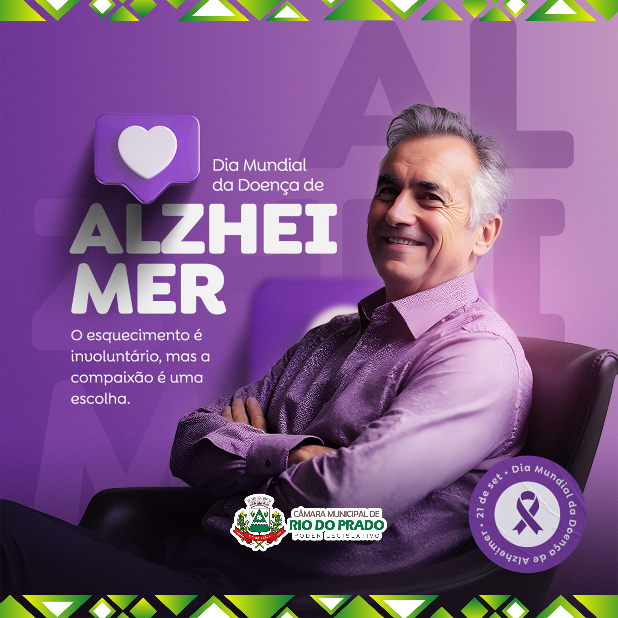 21 de Setembro - Dia Mundial da Doença de Alzheimer.