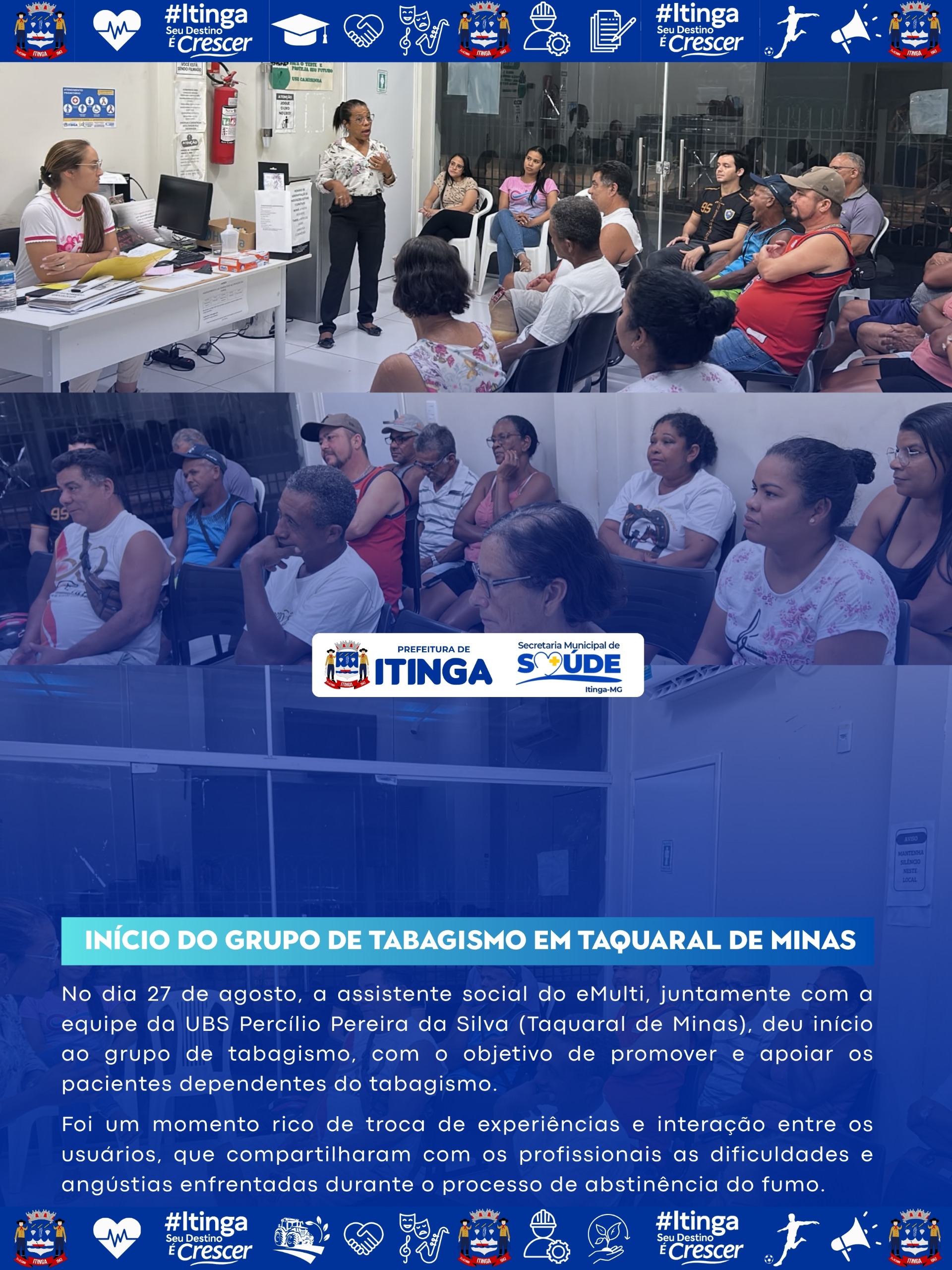 Início do Grupo de Tabagismo em Taquaral de Minas