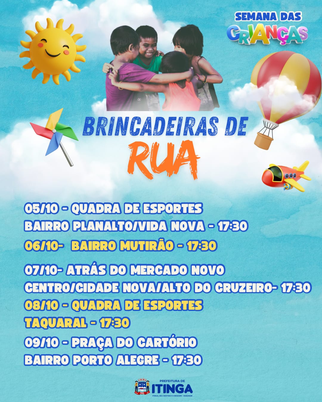 SEMANA DAS CRIANÇAS | BRINCADEIRAS DE RUA