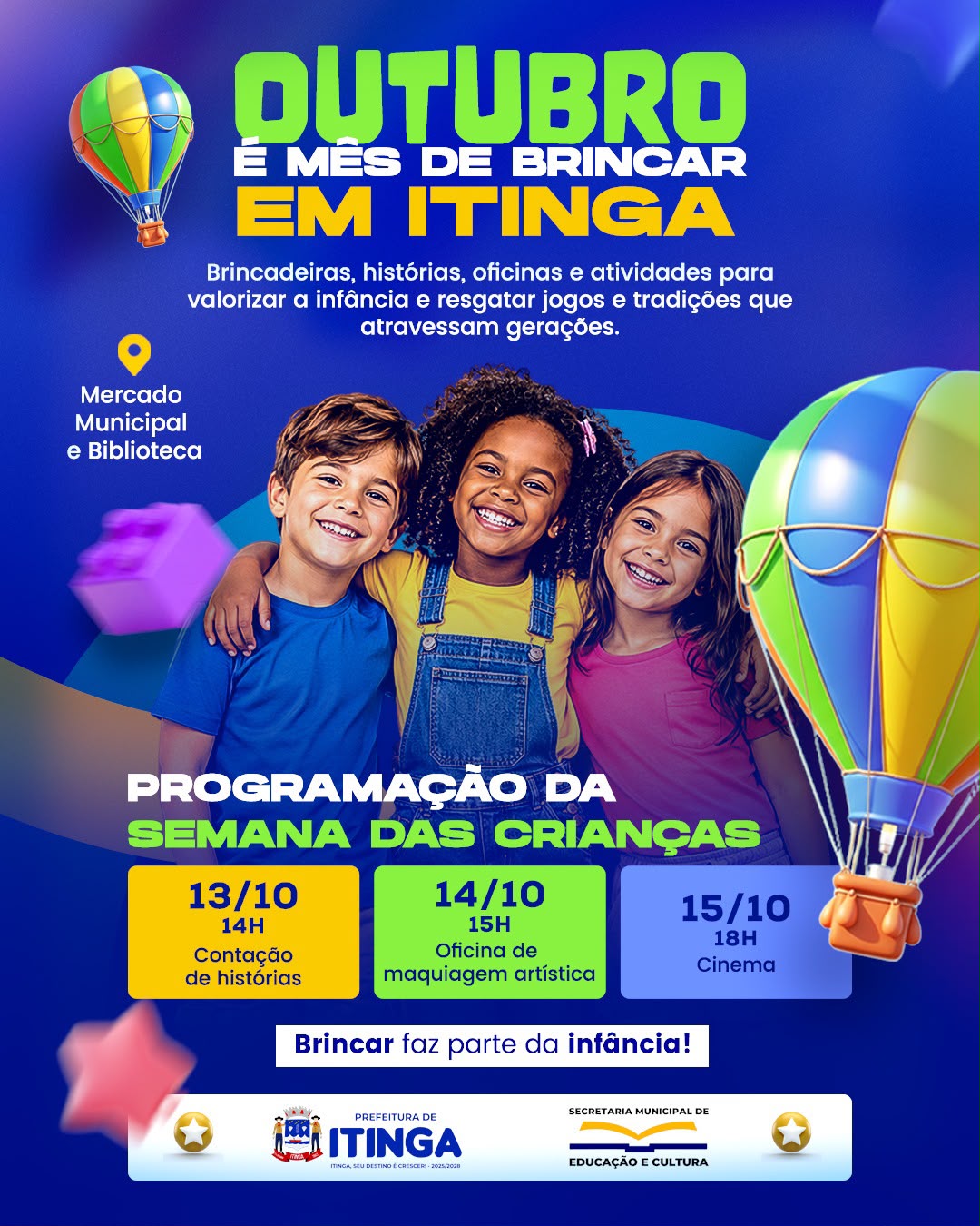 OUTUBRO É MÊS DE BRINCAR EM ITINGA!
