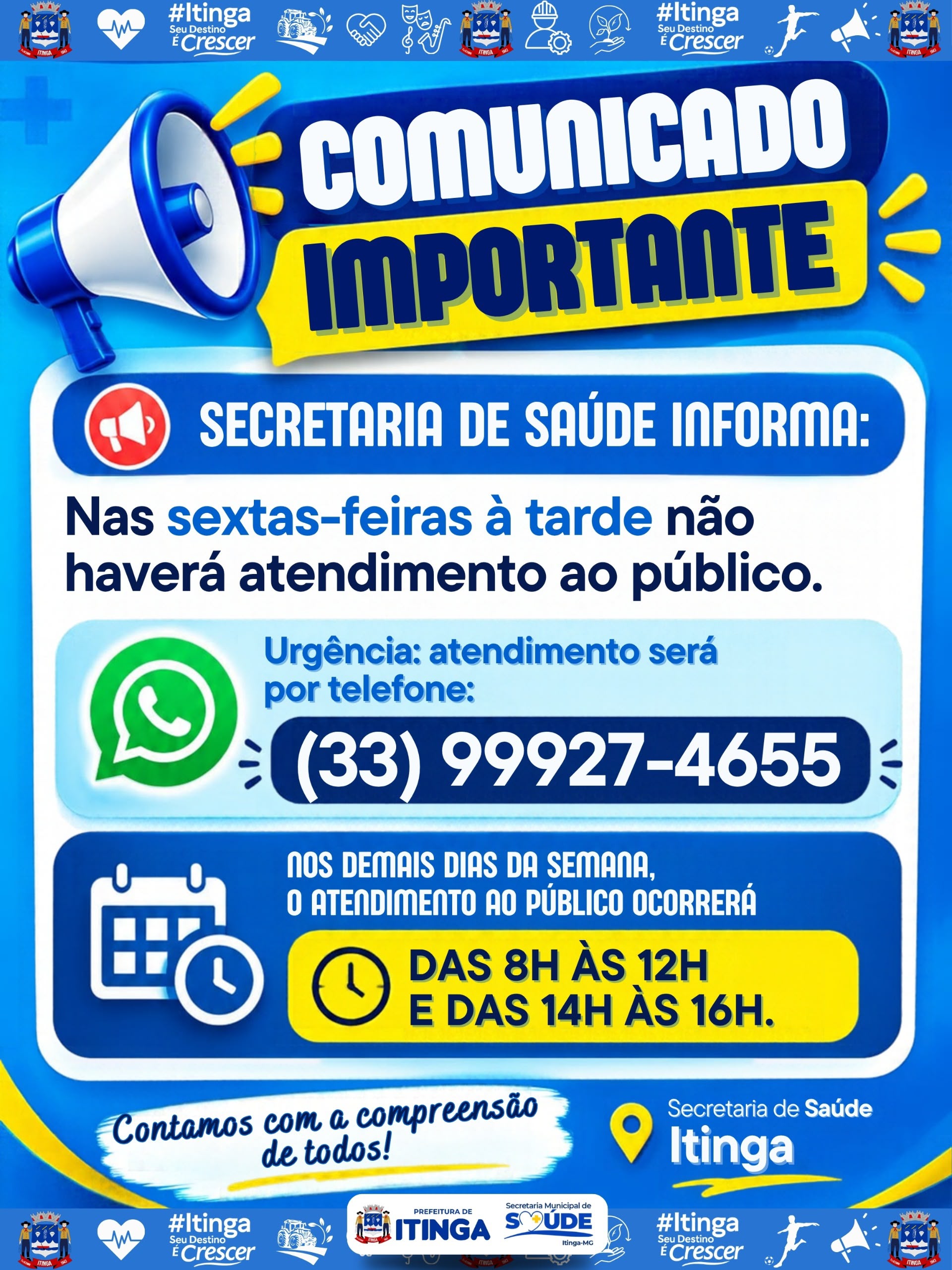 COMUNICADO IMPORTANTE | SECRETARIA DE SAÚDE