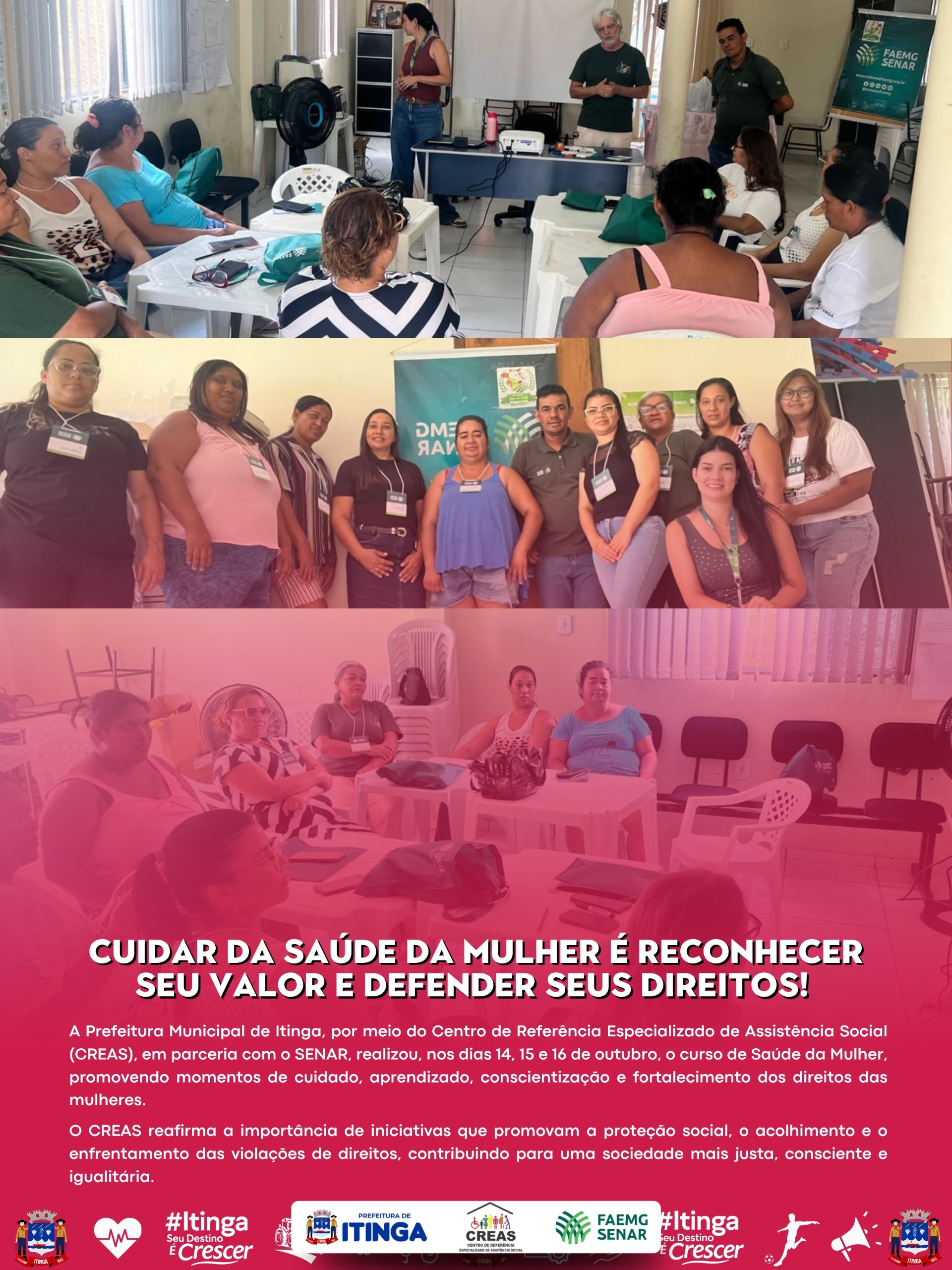 Imagem da notícia: Cuidar da saúde da mulher é reconhecer seu valor, fortalecer sua autonomia e defender os seus direitos!