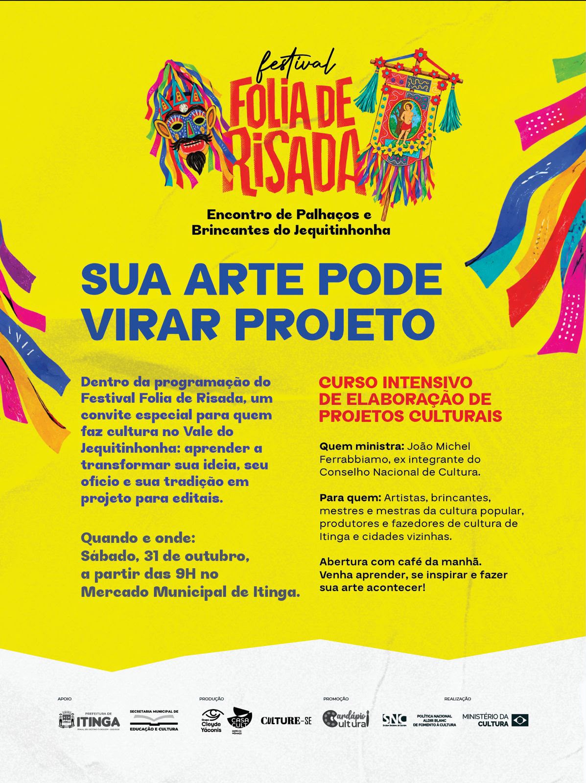 Imagem da notícia: FESTIVAL FOLIA DE RISADA  Encontro de Palhaços e Brincantes do Jequitinhonha